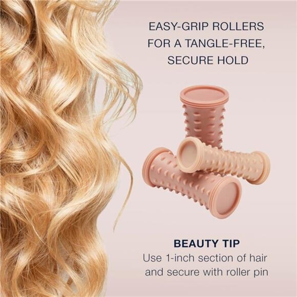 Double Ceramic Hot Rollers – 1/2", 3/4", 1" Rollers, Includes Clips - Picture 5 of 7